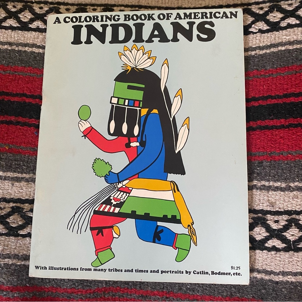 VTG 1970 A Coloring Book of American Indians. Excellent condition! 8.5” x 11